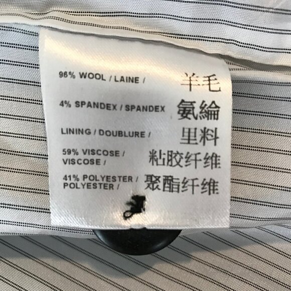 Judith & Charles Black One Button 96% Wool Blazer Size 2 - Picture 8 of 9